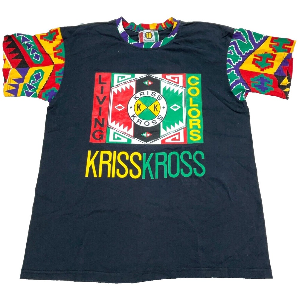 Vintage Kriss Kross Shirt Men XL Black Rap Tee Band Hip Hop Pop 90s Music USA